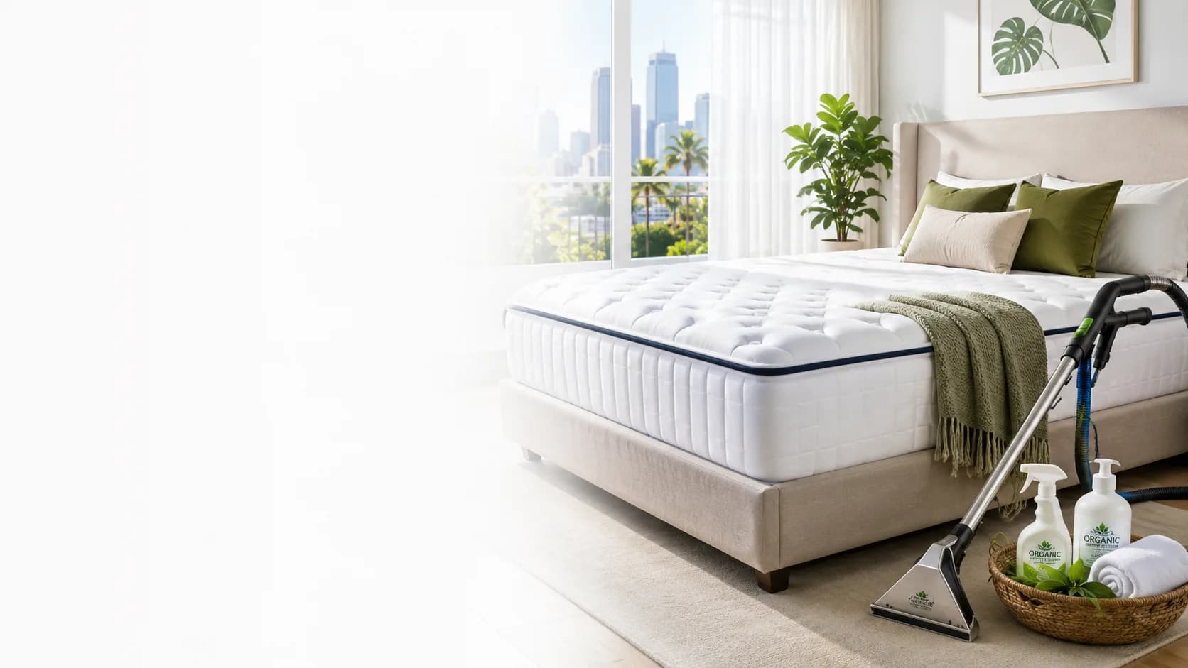 Organic mattress cleaning solution used for non-toxic mattress cleaning in Los Angeles